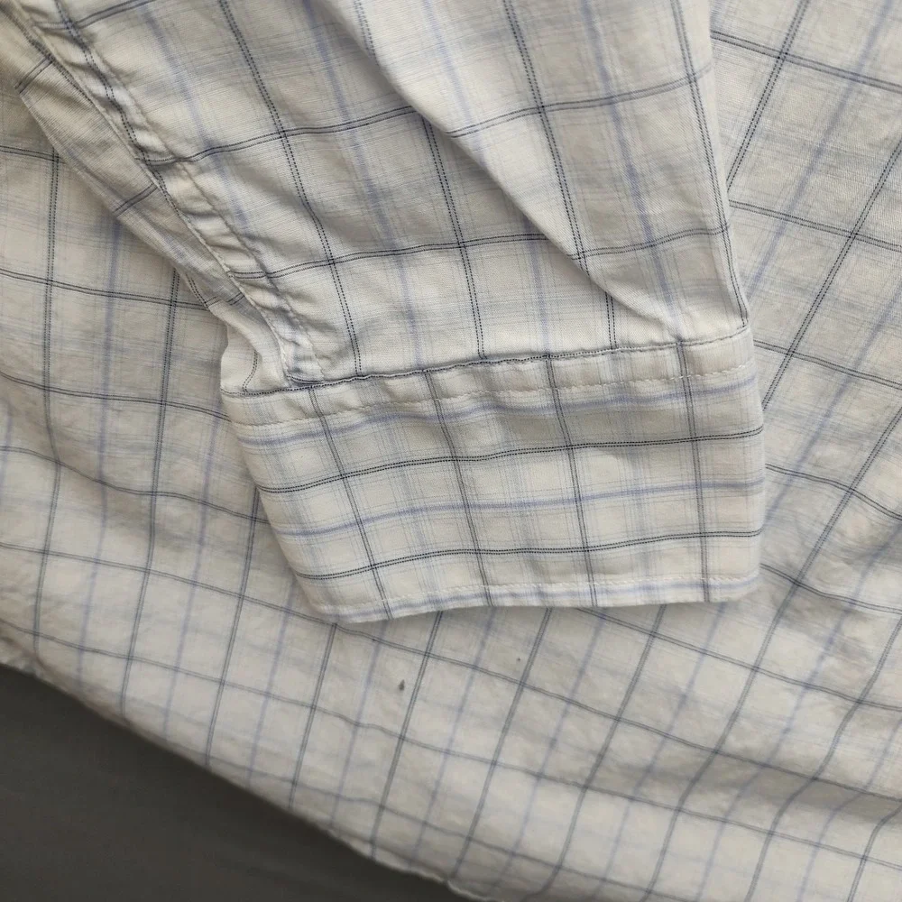 Banana Republic Shirt Mens Large Blue Striped Slim Fit Collared Button Down‎